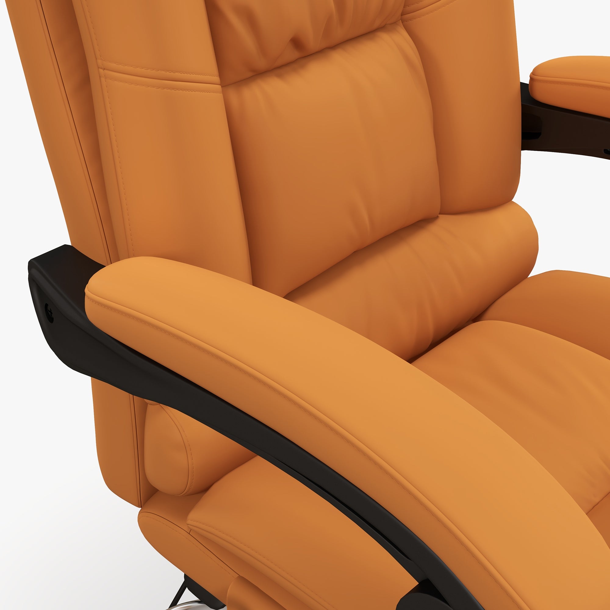 Vinsetto High Back Vibration Massage Office Chair, Heated Reclining PU Leather Computer Chair with 135\'c2\'b0 Reclining Back and Footrest, Light Brown