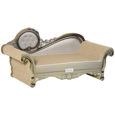 PawHut Cat Furniture, with Scratching Pad & Catnip - Brown 
