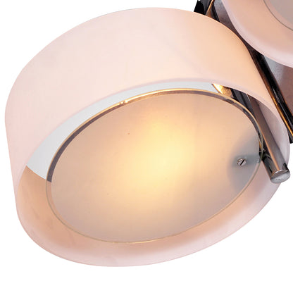 HOMCOM Acrylic Lamp Indoor 3 Light Pendant Chandelier Flush Mount Office Living Room Bedroom w/ Chrome Finish 