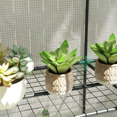 Outsunny Three-Tier Mini Greenhouse - White 