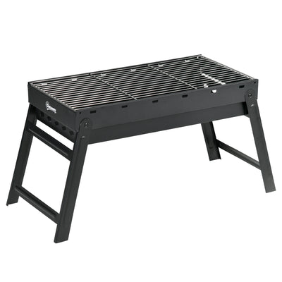 Outsunny Foldable Charcoal Grill - Black 