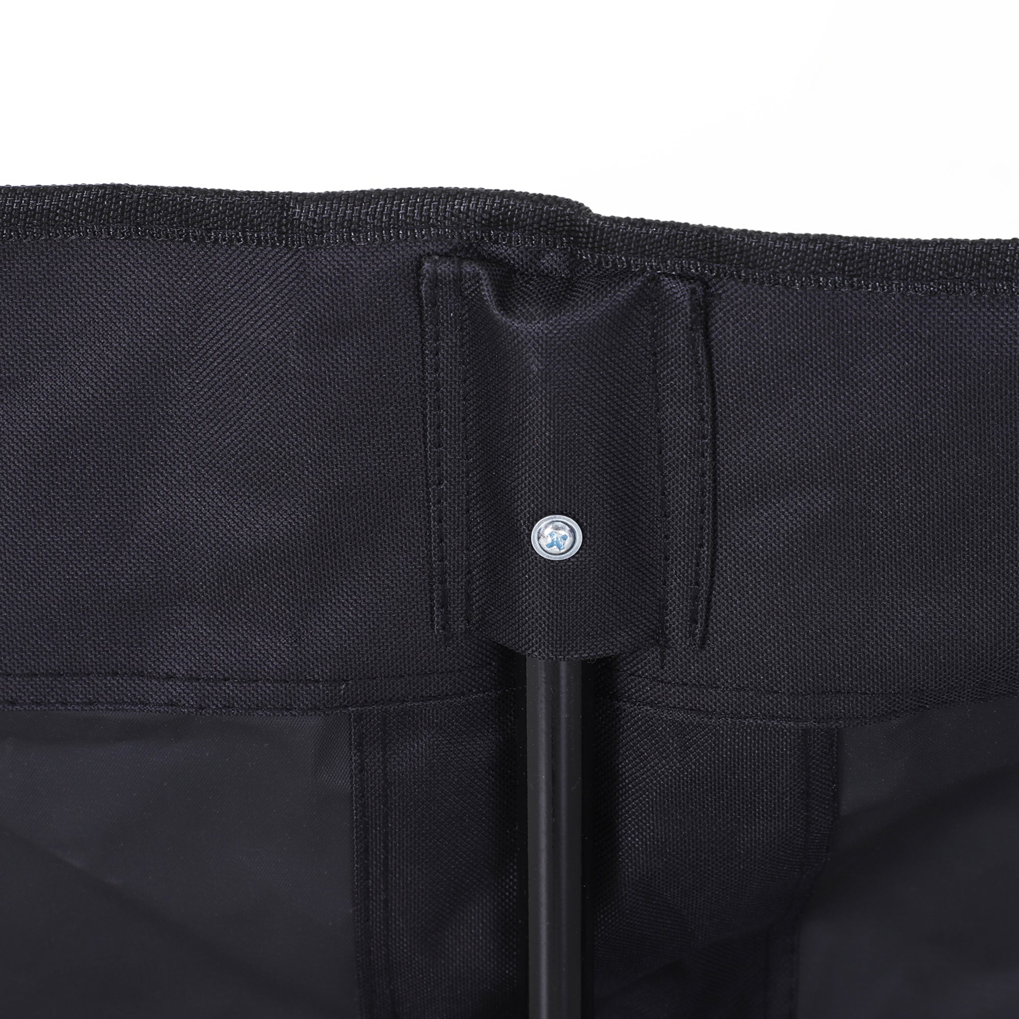 Outsunny 6 Seat Folding Sports Bench Portable Sports Team Bench Spectator Chair with Cooler Bag and Carrying Bag for Outdoor Picnic Camping - Black 