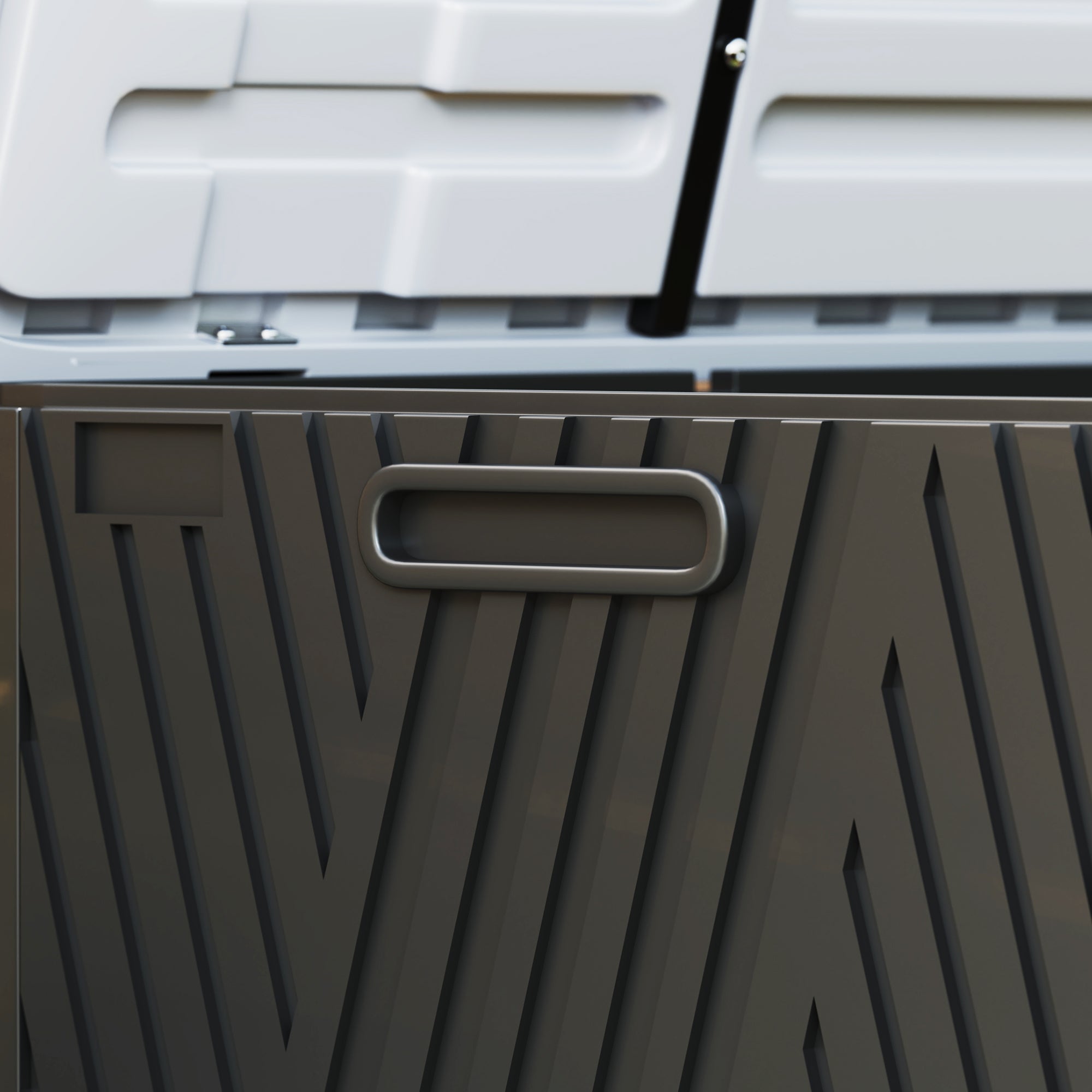 Outsunny 380L Waterproof Outdoor Storage Box, with Lockable Lid - Black 