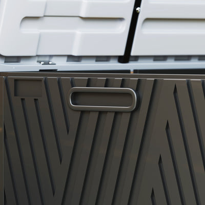 Outsunny 380L Waterproof Outdoor Storage Box, with Lockable Lid - Black 