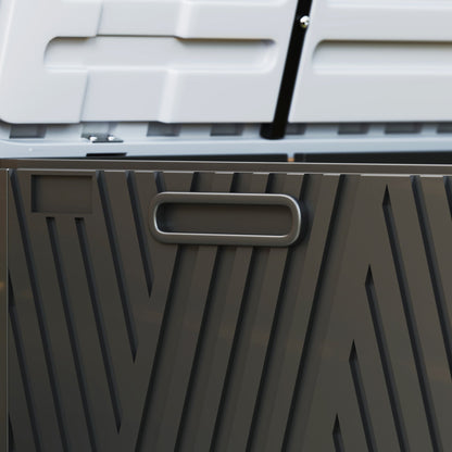 Outsunny 380L Waterproof Outdoor Storage Box, with Lockable Lid - Black 