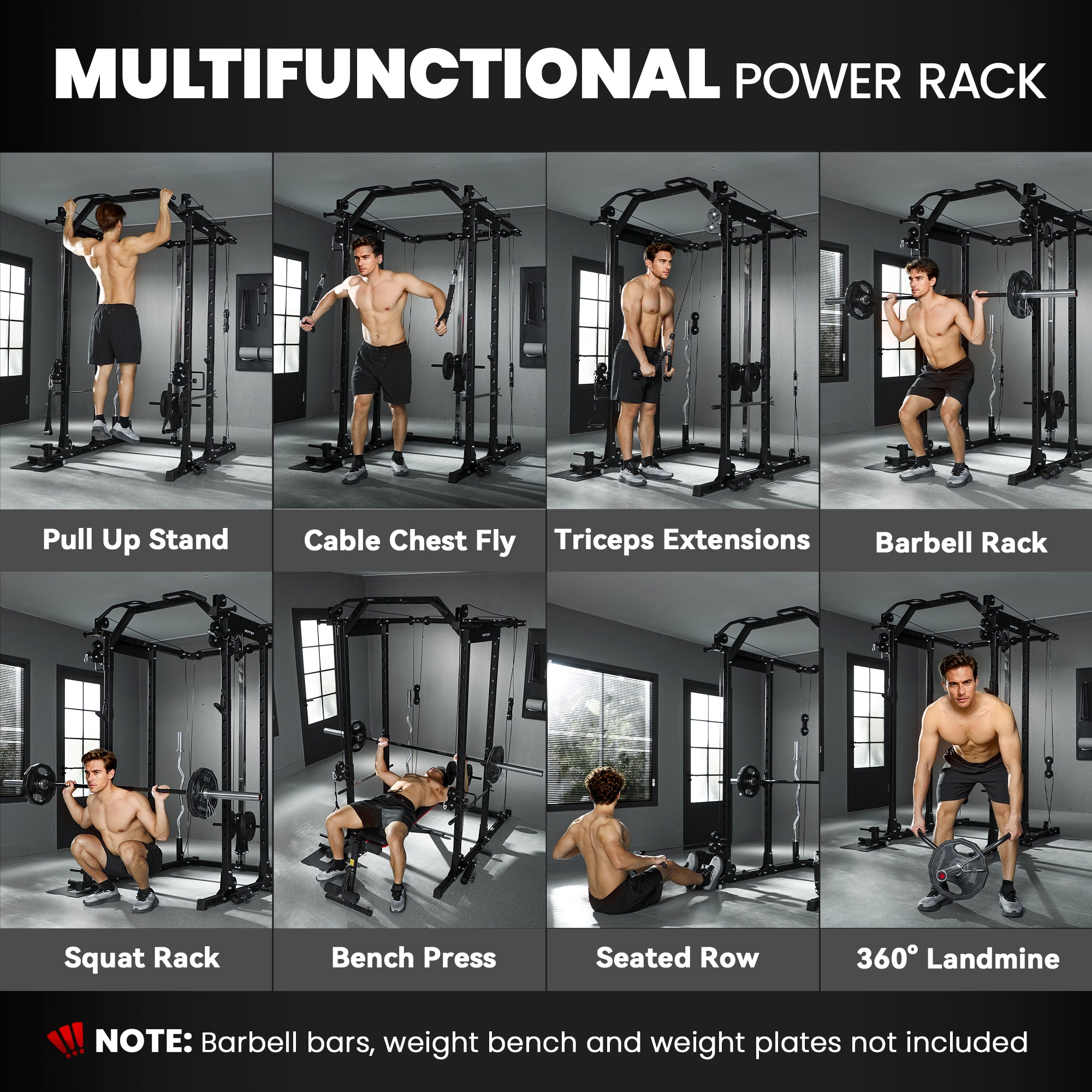 SPORTNOW Lat Pull-Down Home Gym Machine with Cable Crossover for Home Strength Training, Black 