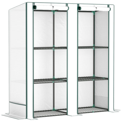 Outsunny Three-Tier Mini Greenhouse - White 