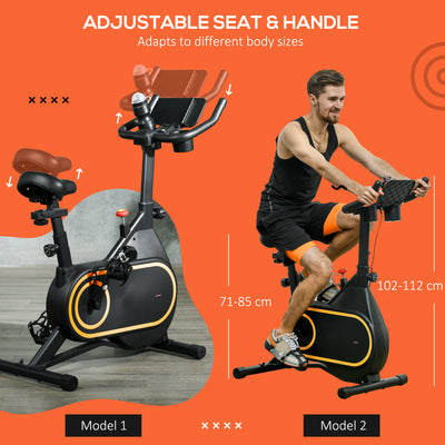 SPORTNOW Magnetic Indoor Cycling Bike, Exercise Bike with Silent Flywheel, LCD Display, Tablet Holder, Comfortable Seat 