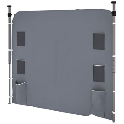 Outsunny 195 x 295cm Replacement Gazebo Sidewall - Grey 