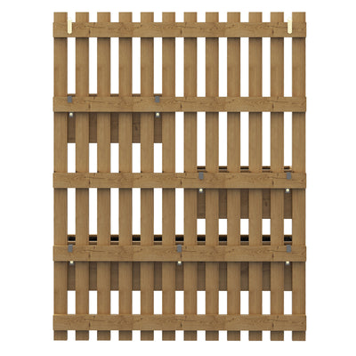 Outsunny Wall-mounted Wooden Garden Planters with Trellis, Drainage Holes and 3 Planter Boxes for Patio, Carbonised 
