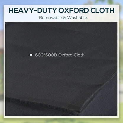 HOMCOM Two-Wheel Bicycle Large Cargo Wagon Trailer Oxford Fabric, Folding Storage, & Removable Cover, Red&Black 