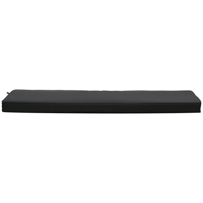 Outsunny 2-Seater Garden Bench Cushion with Ties, Swing Chair Cushion, Replacement Cushion for Outdoor Furniture, 110 x 46 cm, Black 