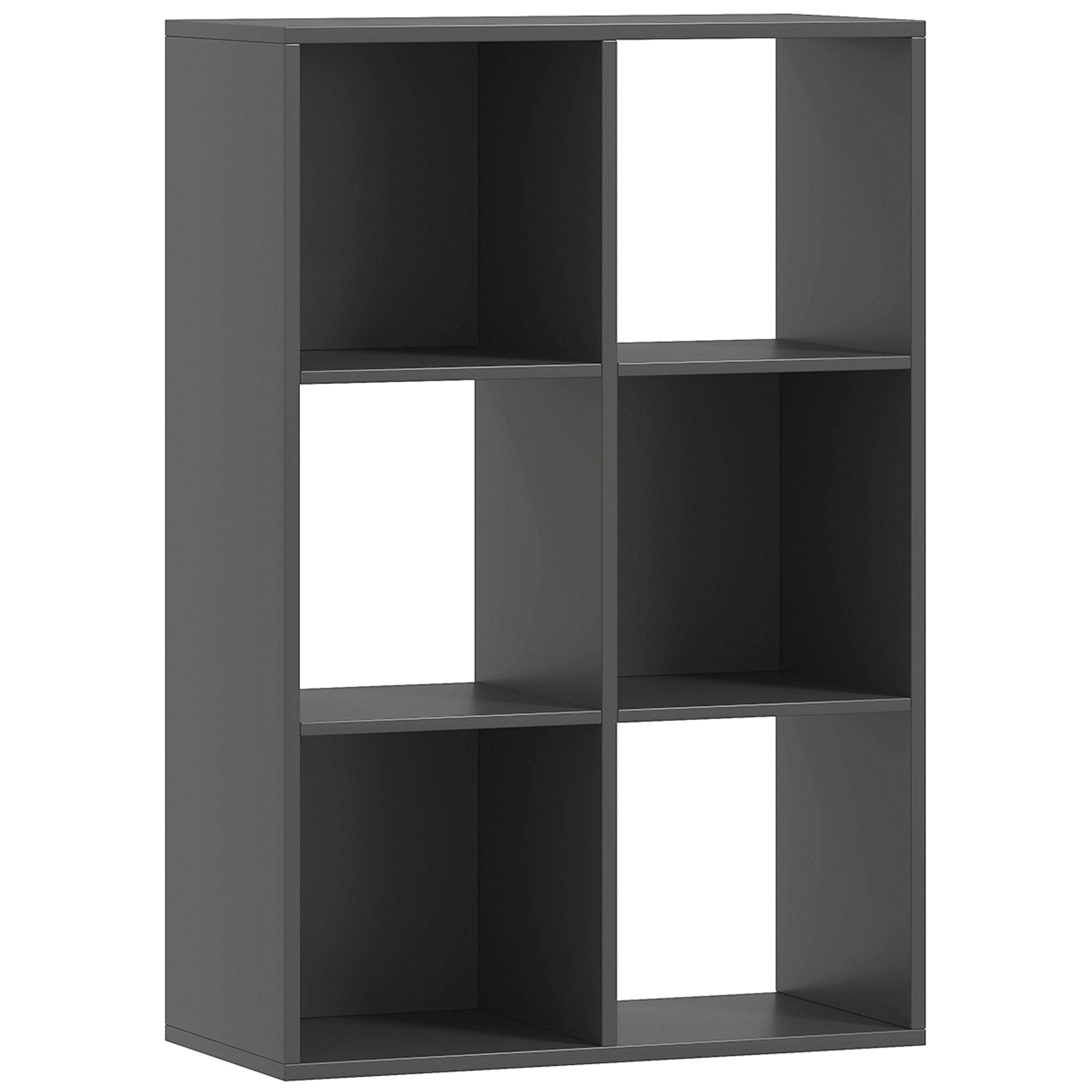 HOMCOM 6-Cube Bookshelf - Black 