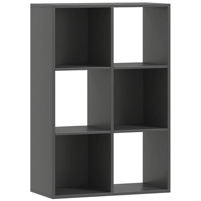 HOMCOM 6-Cube Bookshelf - Black 
