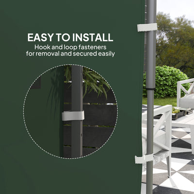 Outsunny 195 x 295cm Replacement Gazebo Sidewall - Green 
