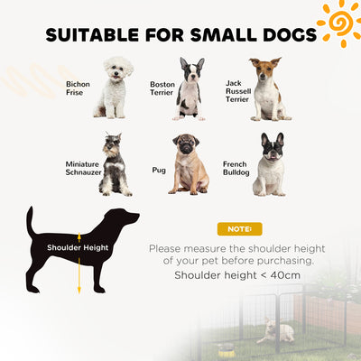 PawHut 2 Piece Dog Pen Expansion Pack for 60cm High Pet Playpen with 3 Stakes, for Small Dogs 