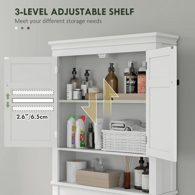 HOMCOM Over-Toilet/Appliance Storage Cabinet - White 