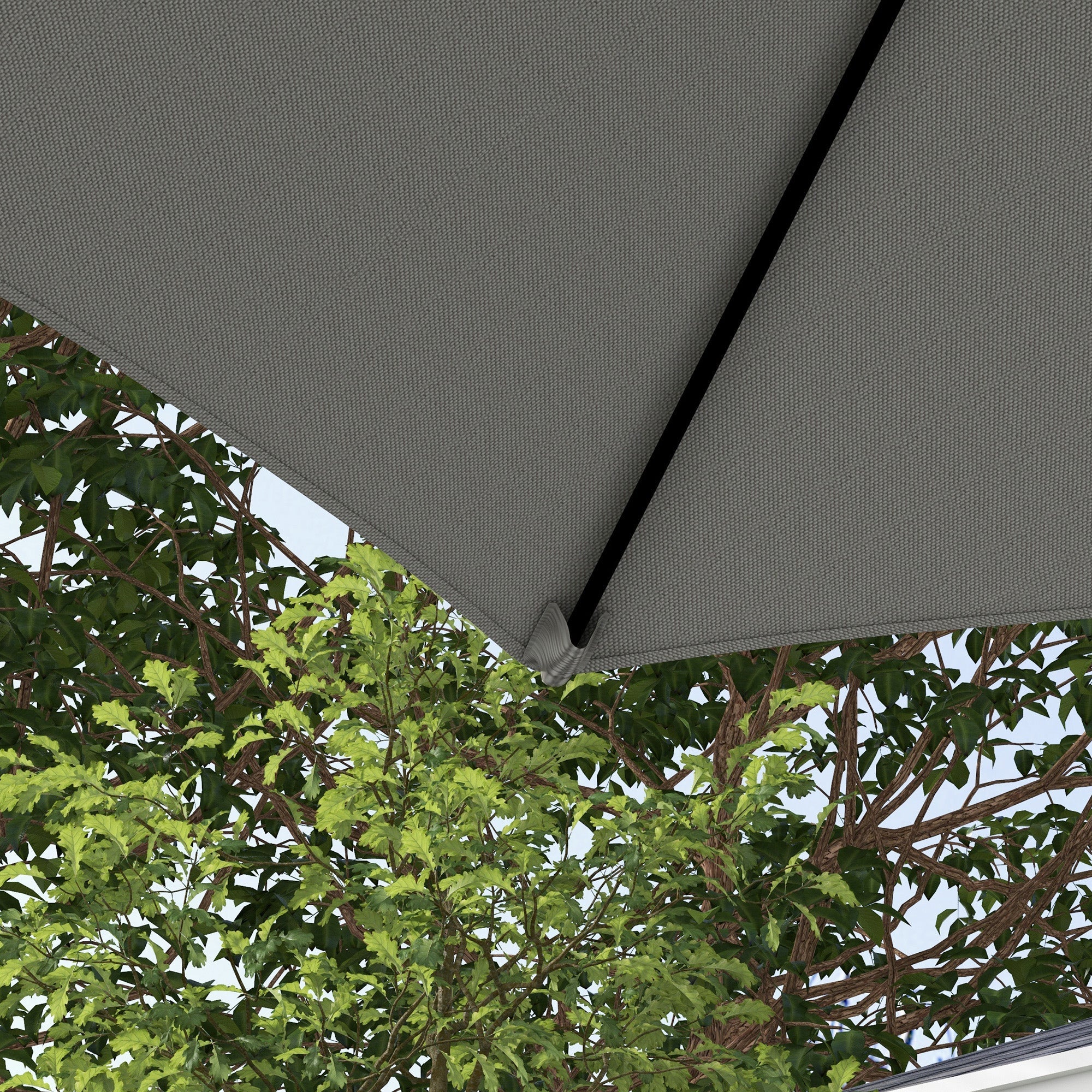 Outsunny 2.5m Rotating Cantilever Parasol - Light Grey 