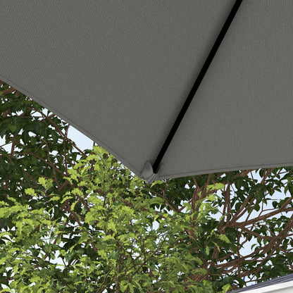 Outsunny 2.5m Rotating Cantilever Parasol - Light Grey 