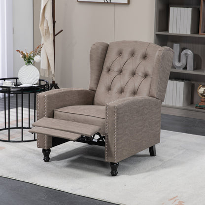 HOMCOM Chesterfield-Style Reclining Armchair - Brown 