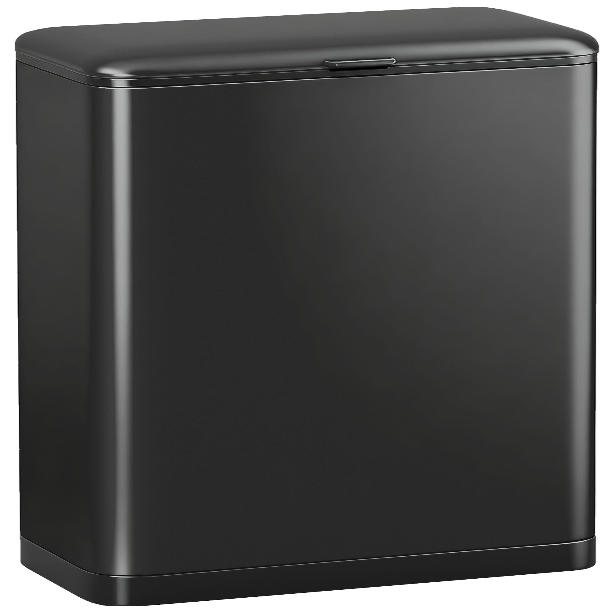 HOMCOM 8L Hanging Kitchen Bin, Rubbish bin with Lid and Removable Inner Bucket for Kitchen Cabinet Door, Under Sink, Office 