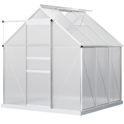 Outsunny 190 x 190cm Walk-In Polycarbonate Greenhouse 