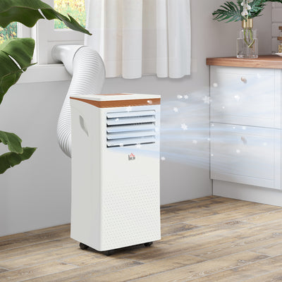 HOMCOM 9000 BTU Air Conditioning Unit, 3-in-1 Portable Air Conditioner, Dehumidifier, Cooling Fan with Remote, LED Display, 2 Speeds, 24H Timer, Window Venting Kit, 18m² 