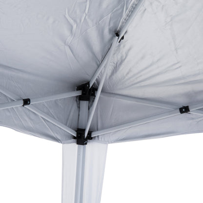 Outsunny 3 M x 3 M Base/ 2.5 M x 2.5 M Top Pop Up Gazebo with Carry Bag, Height Adjustable Slant Leg Party Tent Instant Event Shelter for Garden, Patio, White 
