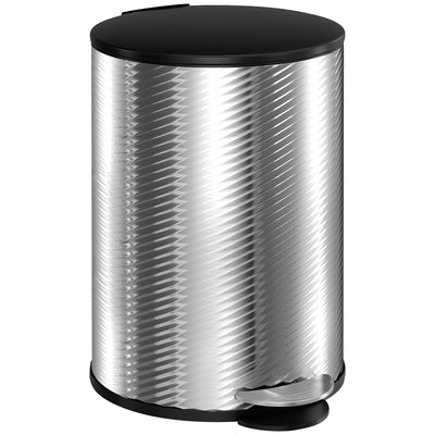 HOMCOM 20L Stainless Steel Compact Home Bin 