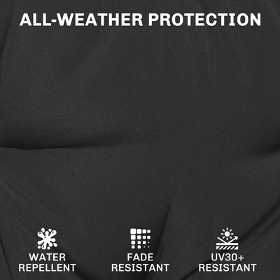 Outsunny Outdoor Chair Seat Cushions Set of 2, Garden Chair Cushions with 7cm Thick Foam & Ties, Black 