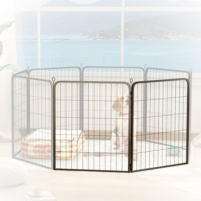 PawHut 2 Piece Dog Pen Expansion Pack for 80cm High Animal Pen with 3 Connecting Stakes 