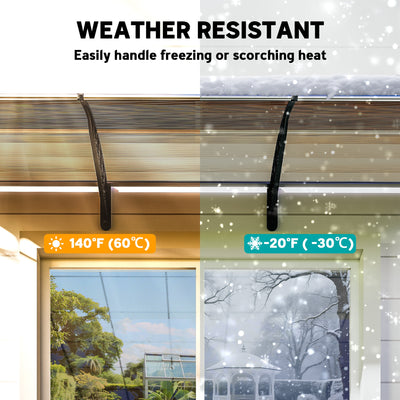 Outsunny Front Door Canopy, Outdoor Awning, Rain Shelter, 303 x 96cm , Brown 