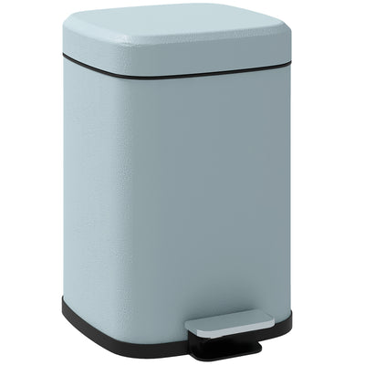 HOMCOM 12L Modern Boxy Metal Home Kitchen Bin - Light Green 