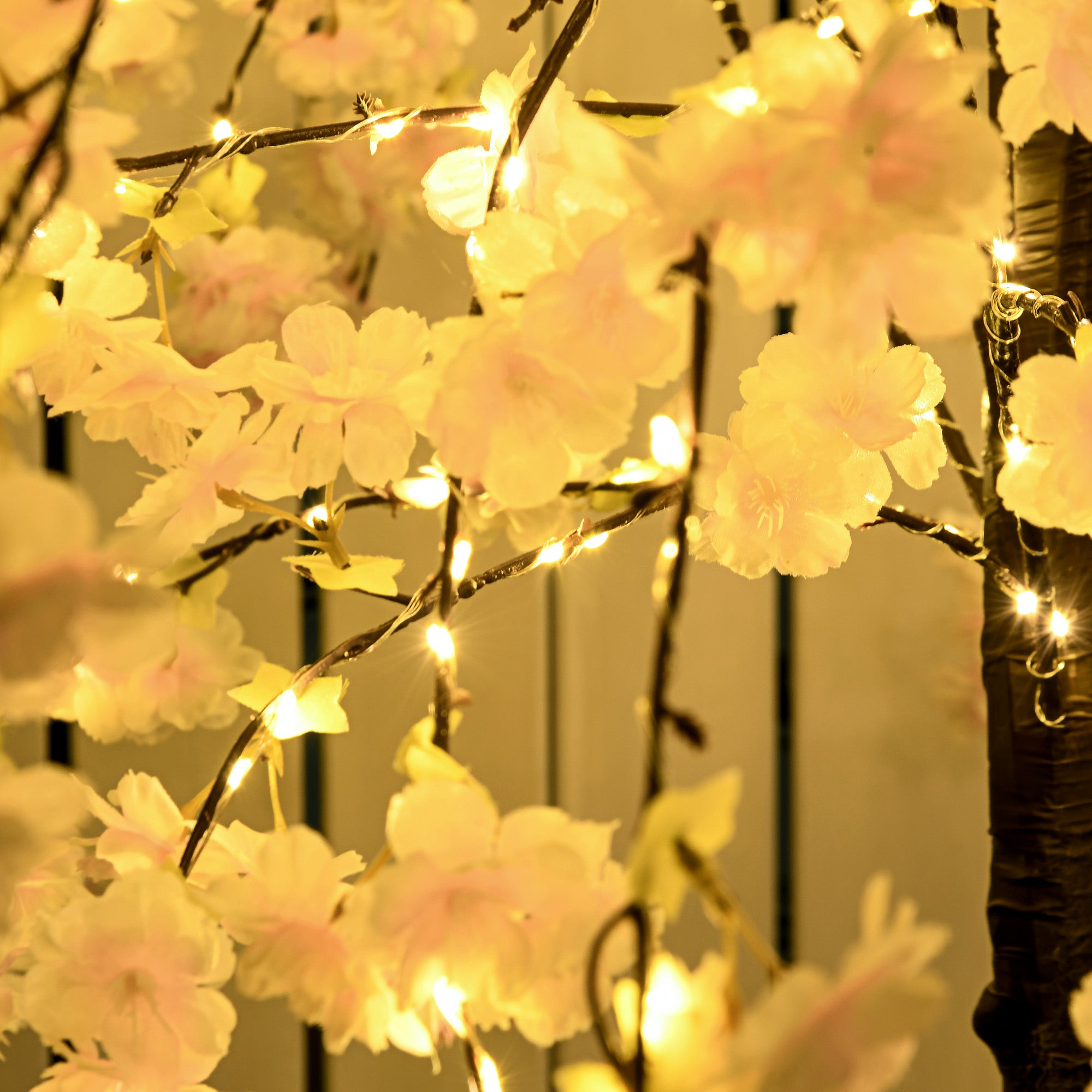 HOMCOM 450 LED Light Decorative Artificial Blossom Tree - Pink 