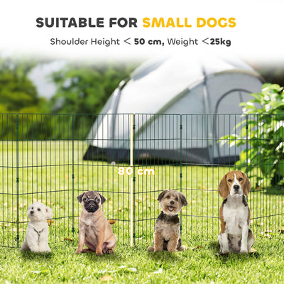 PawHut 8 Panel Pet Playpen for Medium Dogs Indoor Outdoor 80 cm Height 