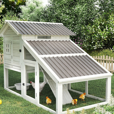 Outsunny Set of 12 Corrugated Steel Roof Sheet Panels - Grey Wood Effect 