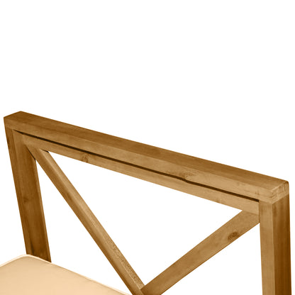 Outsunny 6 PCS Elegant Wood Frame Outdoor Patio Dining Set w/ Cushions Coffee Table Garden Furniture Sofa Comfort Balcony Patio Cream White 