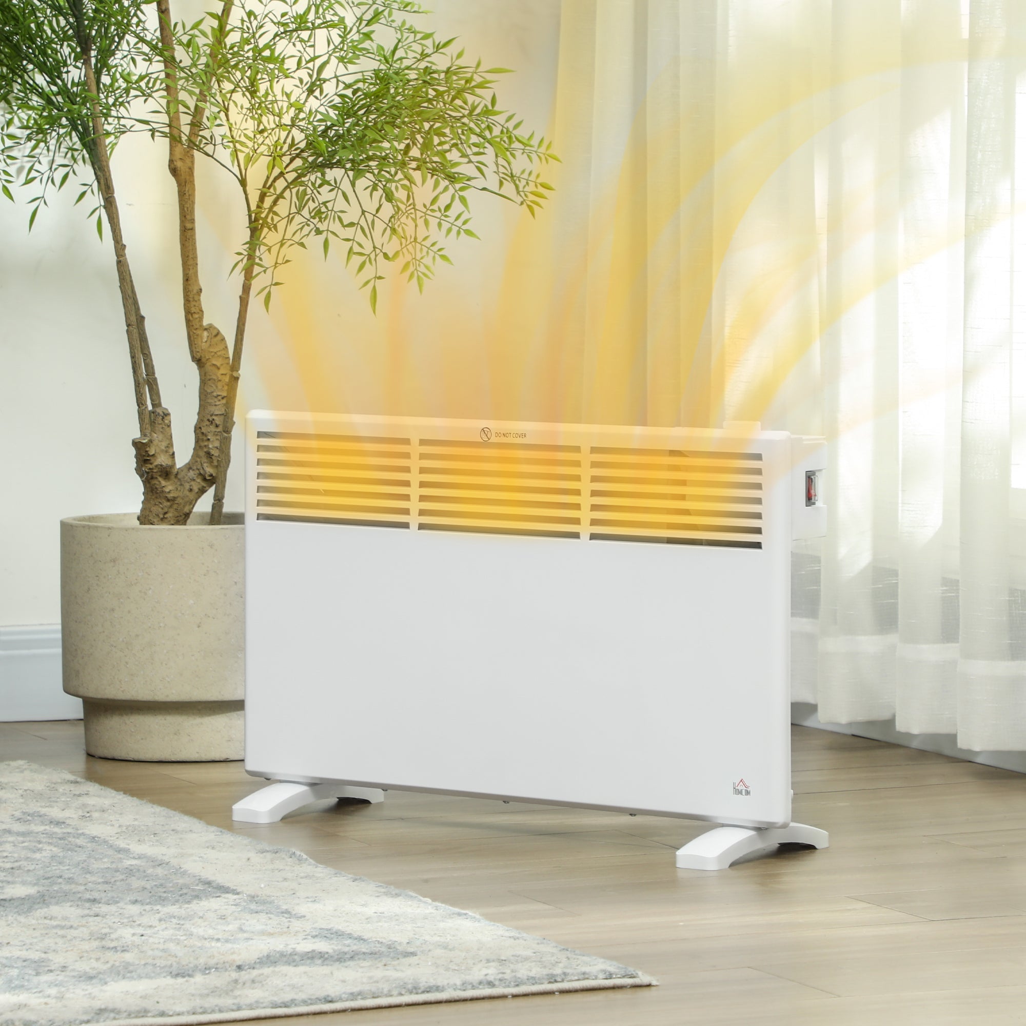 HOMCOM 1500W Convector Heater - White 