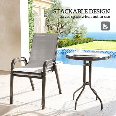 Outsunny Three-Piece Outdoor Garden Set - Light Grey 