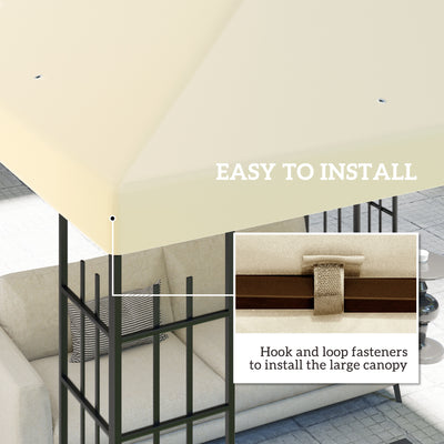 Outsunny 3 x 3(m) Gazebo Frame Replacement - Cream 