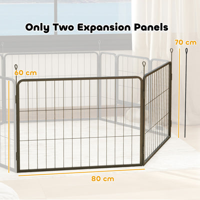 PawHut 2 Piece Dog Pen Expansion Pack for 60cm High Pet Playpen with 3 Stakes, for Small Dogs 