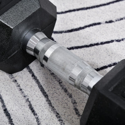 HOMCOM 2x8kg Hex Dumbbell Rubber Weights Sets Hexagonal Gym Fitness Lifting Home 