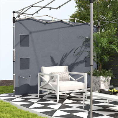 Outsunny 195 x 295cm Replacement Gazebo Sidewall - Grey 