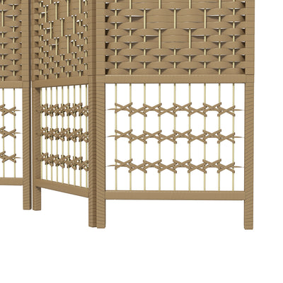 HOMCOM 3 Panel Folding Room Divider, Privacy Screen, Freestanding Paravent Partition Separator Natural Wood 