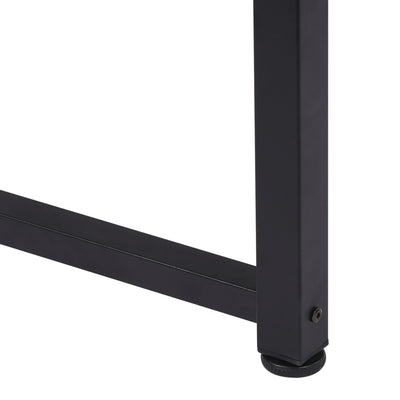 HOMCOM Computer Desk, Writing Table, 120 x 60 x 76cm Workstation for Home Office, Study with Metal Frame, Simple Assembly, Black 