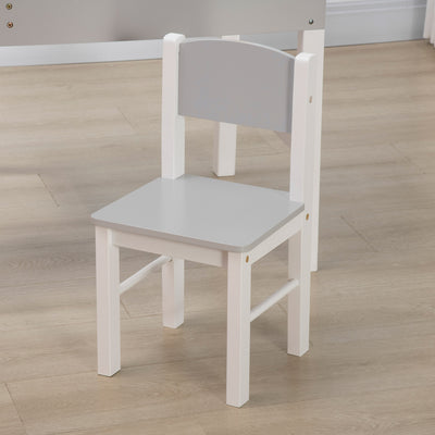 HOMCOM Kids Table and Chair Set, with Storage Space - Grey 