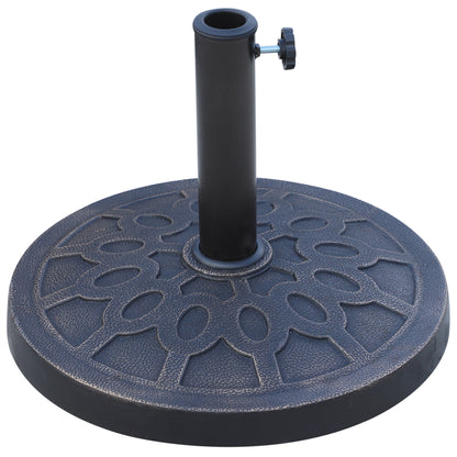 Outsunny 13kg Resin Umbrella Stand Holder, Garden Parasol Base for 38mm or 48mm Outdoor Umbrella Poles, Bronze Tone