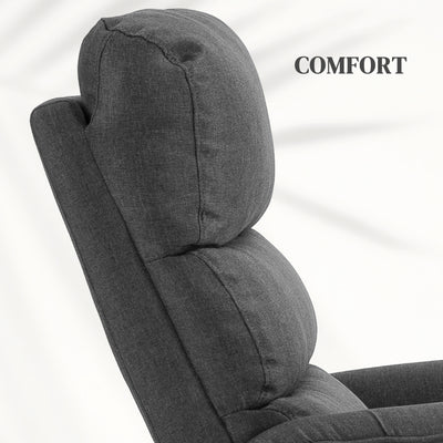 HOMCOM Electric Riser Recline Armchair, with Footrest - Dark Grey 