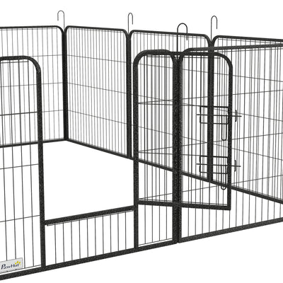 PawHut 12 Panels Heavy Duty Puppy Playpen, for Small Dogs, Indoor and Outdoor Use - Silver 