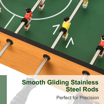 HOMCOM Folding Football Gaming Table Mini Foosball Soccer Table for Family Fun Indoor Play Sports 